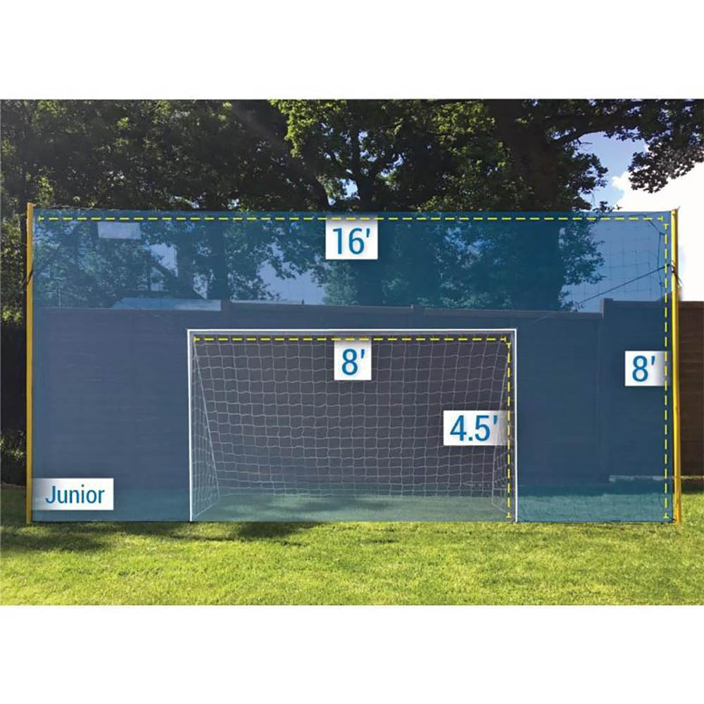 Open Goaaal JX-OGFJ3 Soccer Practice Net Rebounder Backstop with Goal， Junior