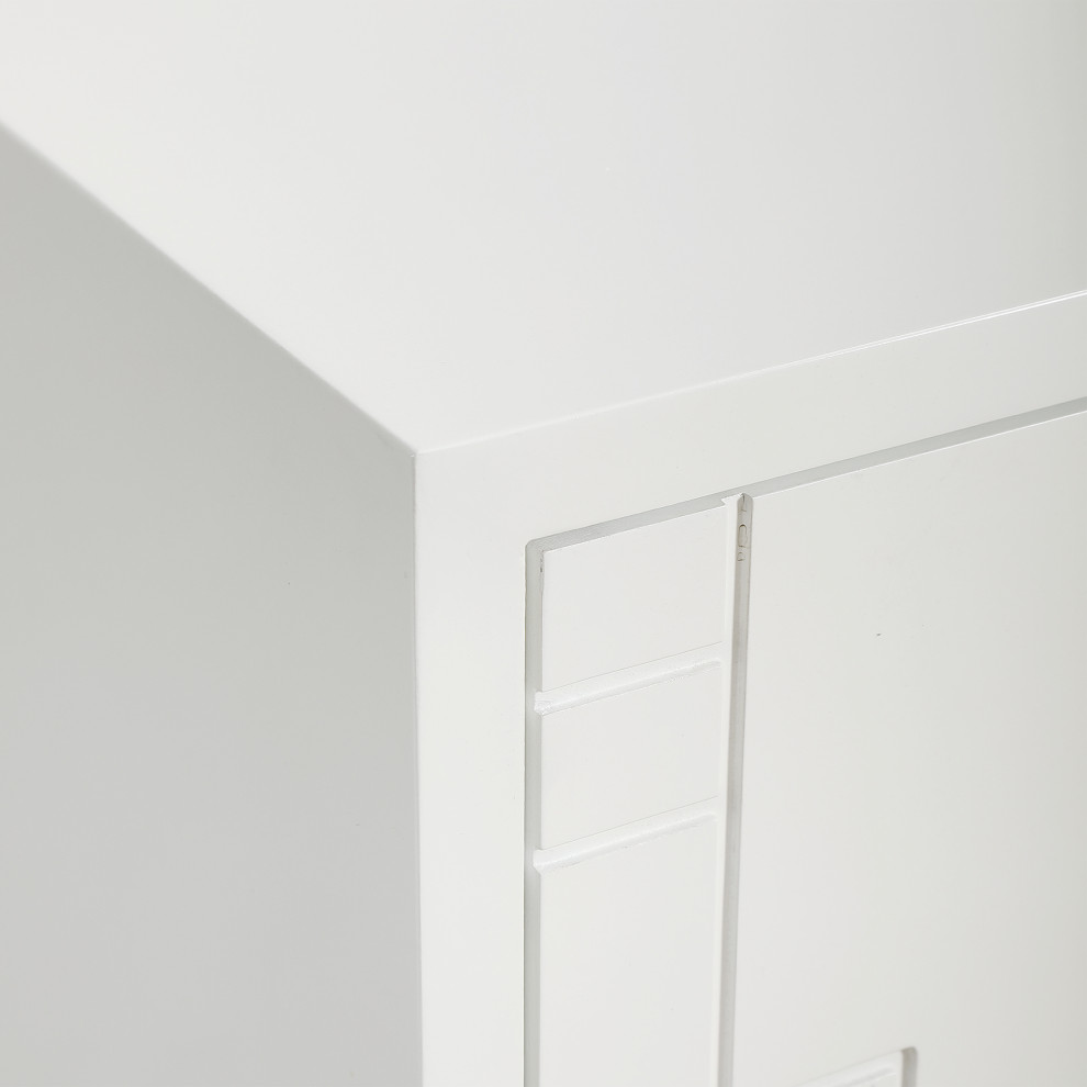 Uttermost Stockholm White 2 Door Cabinet   Modern   Accent Chests And Cabinets   by Zin Home  Houzz