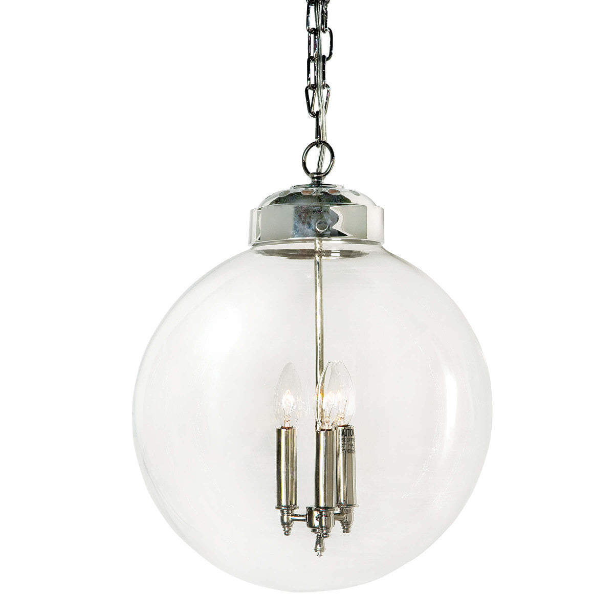 Globe Pendant in Polished Nickel