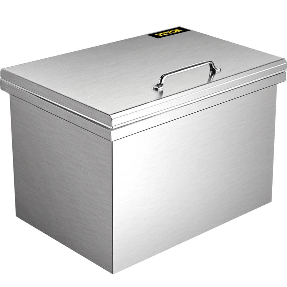 VEVOR 65.4 Qt. Bar Ice Chest with Hinged Cover 28 in. x 14 in. x 17 in. Drop in Ice Bin for Outdoor Kitchen QRSJ28X14X178AJ5IV0