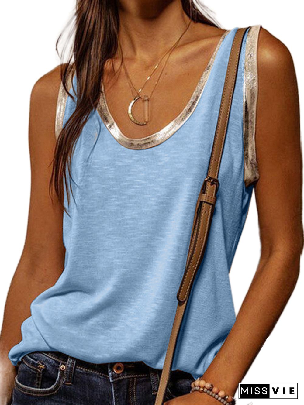 Contrast Trim Tank Top