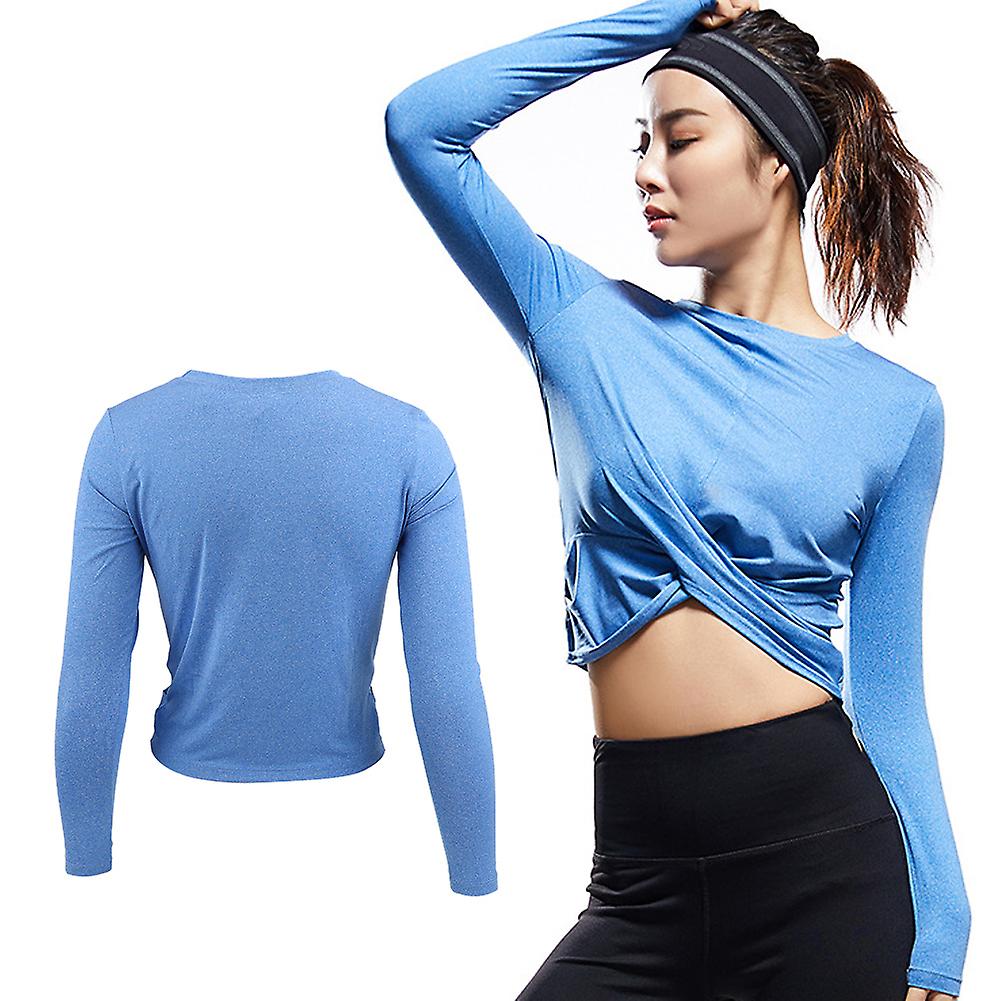 Women Yoga Workout Sports Top Suit Gym Fitness Clothes Long Sleeve Shirtl