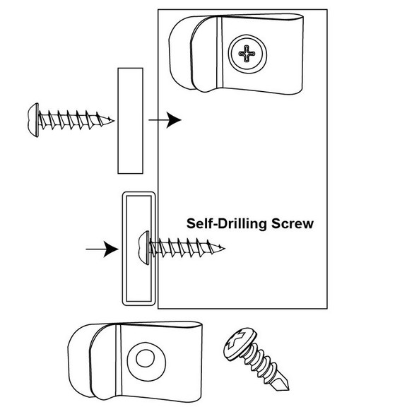 Jaypro SNT 200 Net Clips (Steel) with Self Drillin...