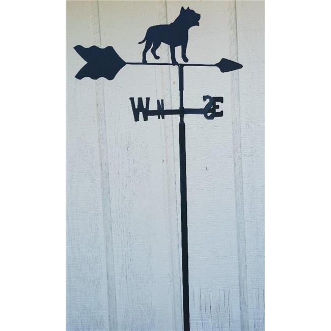 The Lazy Scroll pitin Pitbull Garden Mount Weathervane