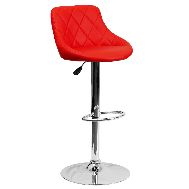 Flash Furniture Quilted Adjustable Height Bar Stool