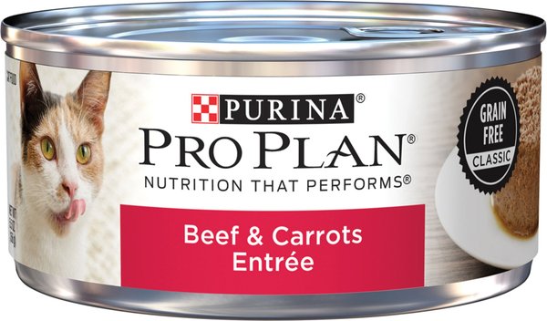 Purina Pro Plan Classic Beef and Carrots Entree Grain-Free Canned Cat Food