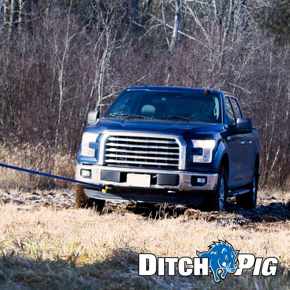 DITCH PIG DitchPig 78 in. x 20 ft. 24700 lbs. Breaking Strength Kinetic Energy Vehicle Recovery Rope 447521