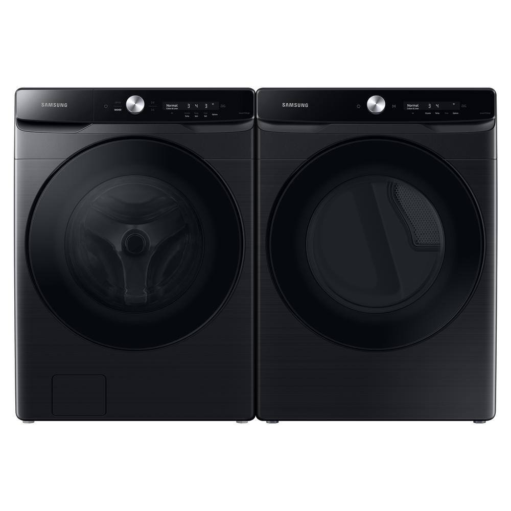  7.5 cu. ft. Stackable Vented Gas Dryer with Smart Dial and Super Speed Dry in Brushed Black DVG50A8600V