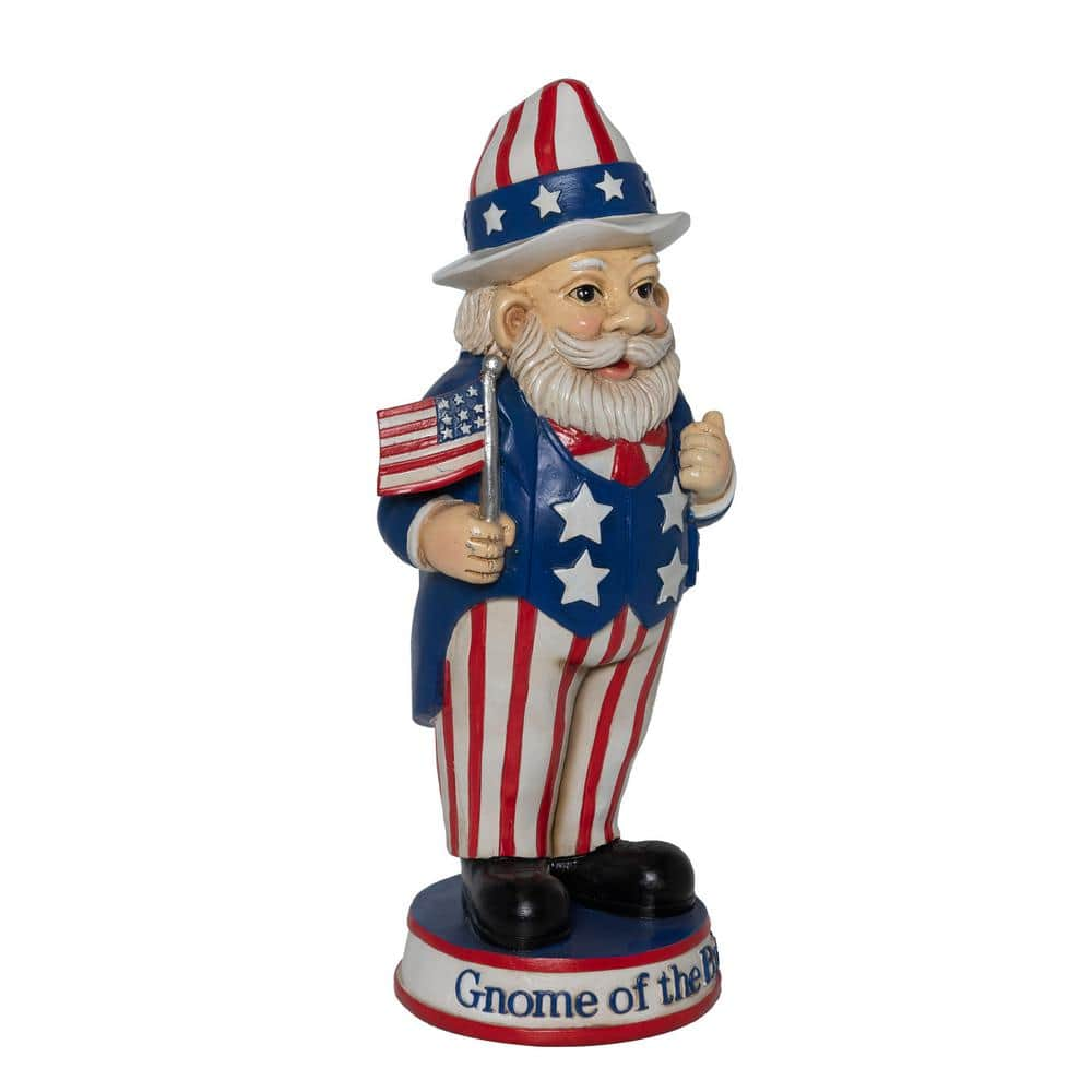 Alpine Corporation 12 in. H Uncle Sam Gnome of the Brave