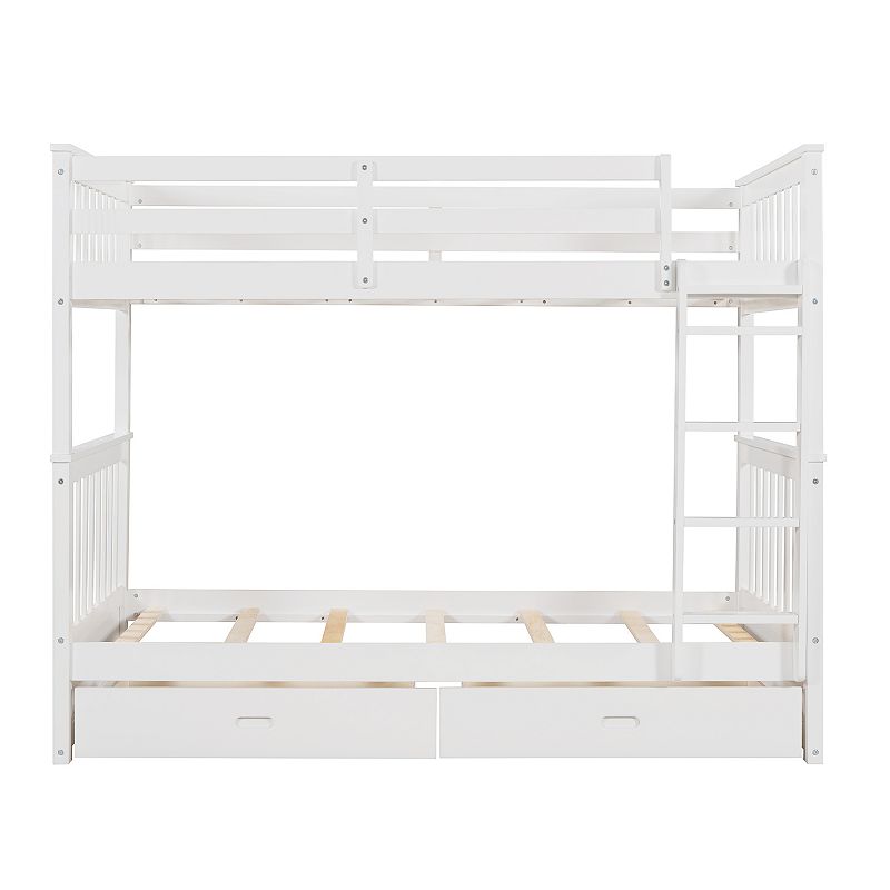 Merax Bunk Bed with Ladders and Two Storage Drawers