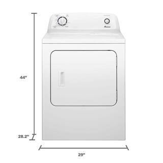 Amana 6.5 cu.ft. vented Front Load Gas Dryer in White with Wrinkle Prevent Option NGD4655EW