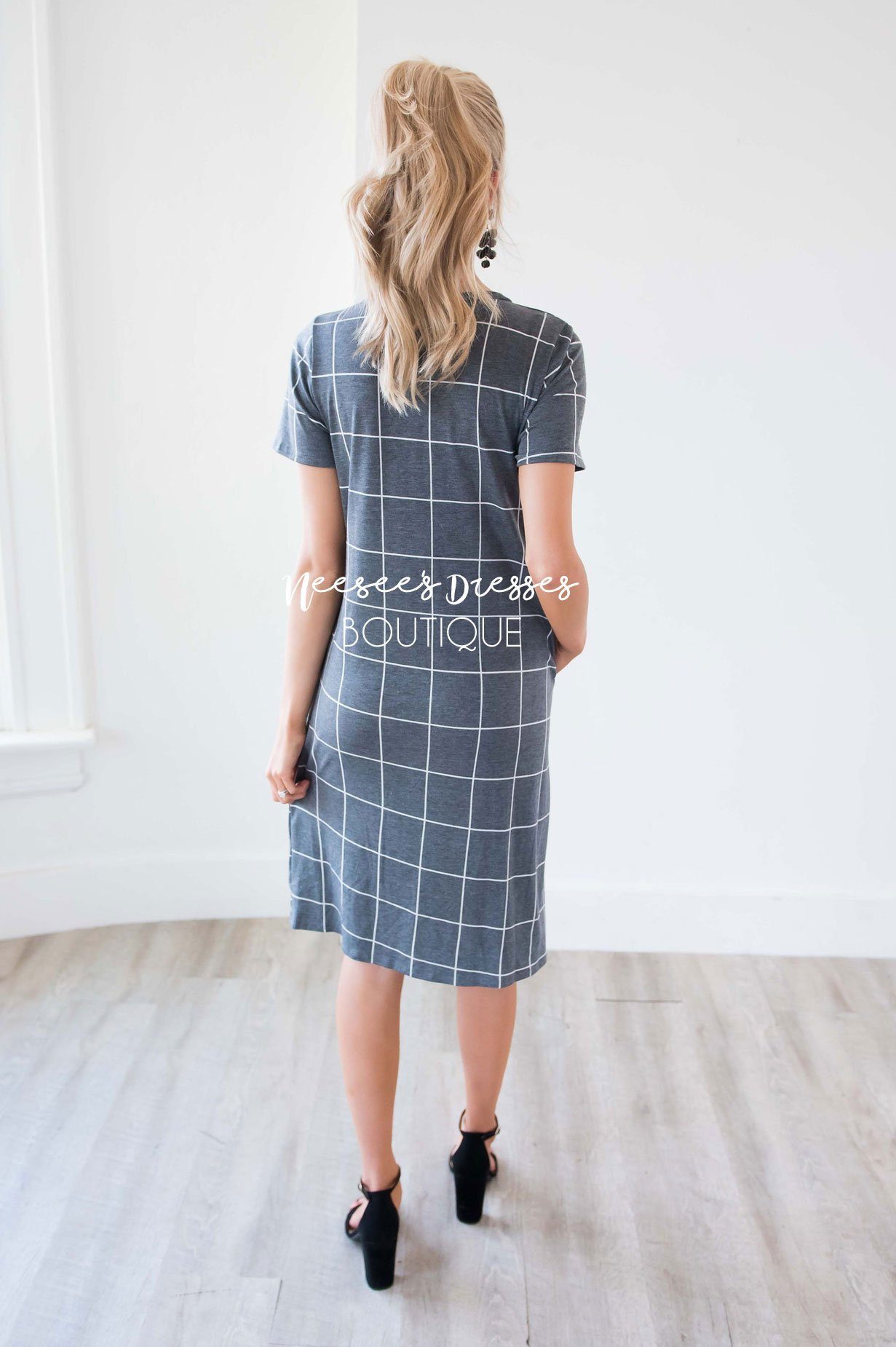 The Jonna Checkered Front Pocket Dress