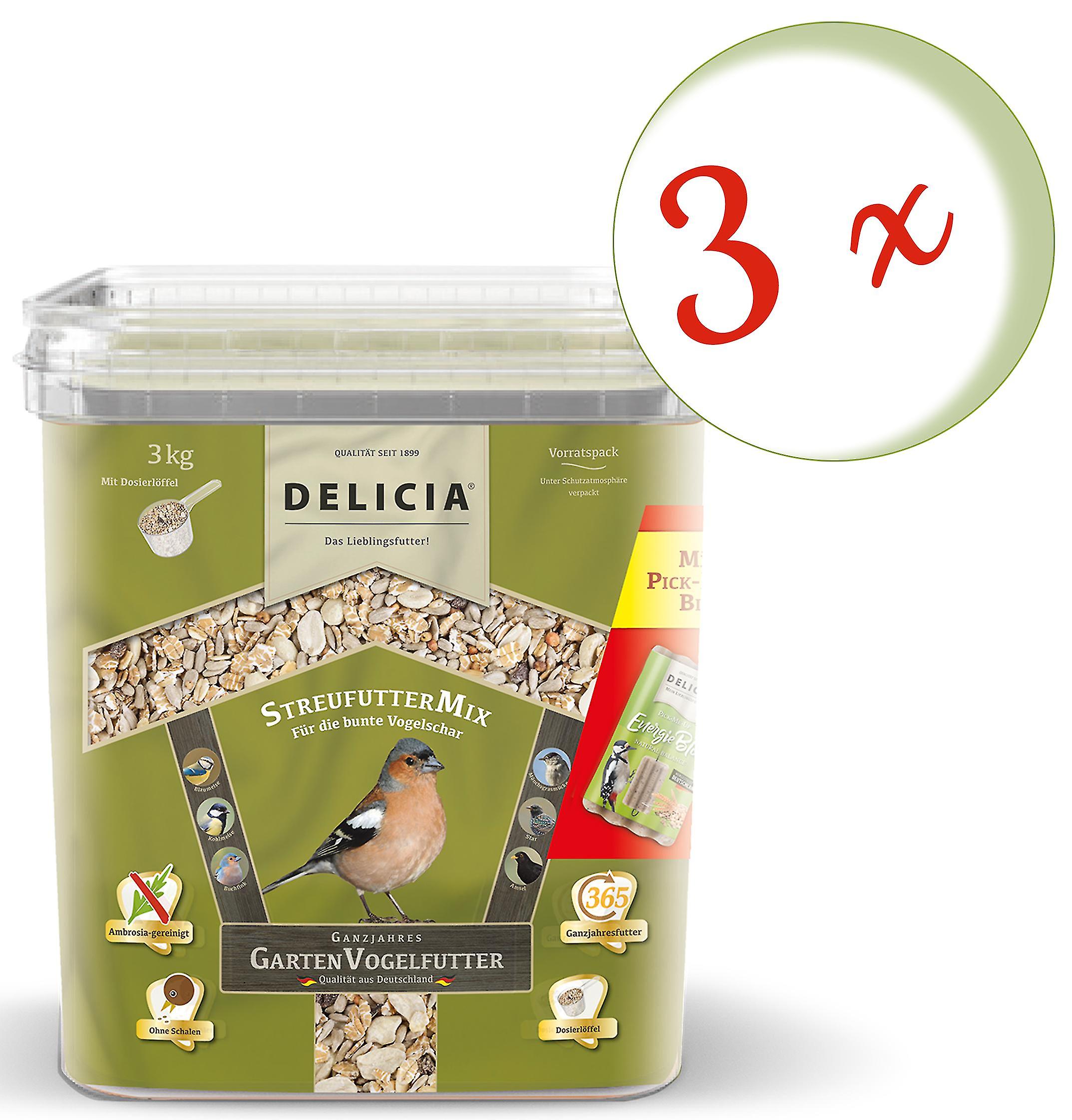 3 x FRUNOL DELICIAÂ® DeliciaÂ® StreufutterMix， 3 kg