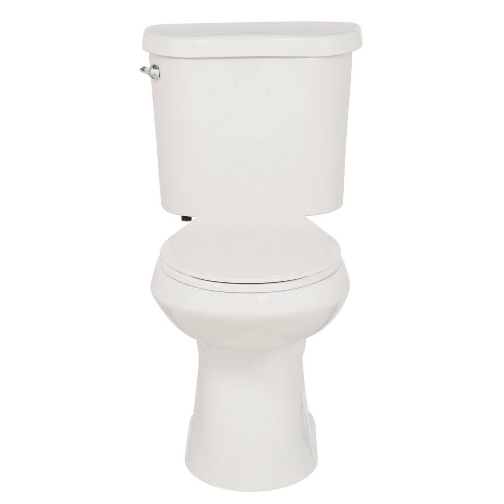 Glacier Bay 2-Piece 1.28 GPF High Efficiency Single Flush Elongated Toilet in White Seat Included (6-Pack) N2428E