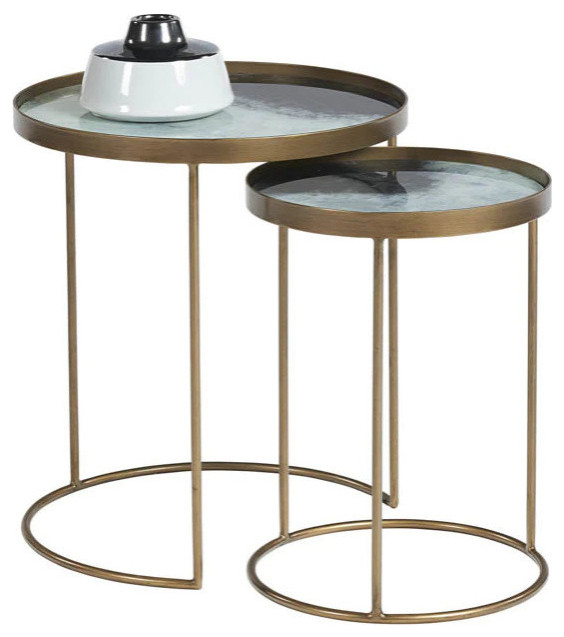 Ulyana Nesting Tables  Set of 2   Modern   Coffee And Accent Tables   by Rustic Home Furniture Deco  Houzz