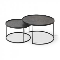 Set de tables basses à plateaux ronds S/L Round Tray Profile Ethnicraft - Mobilier intérieur - Mobilier - GRIIN