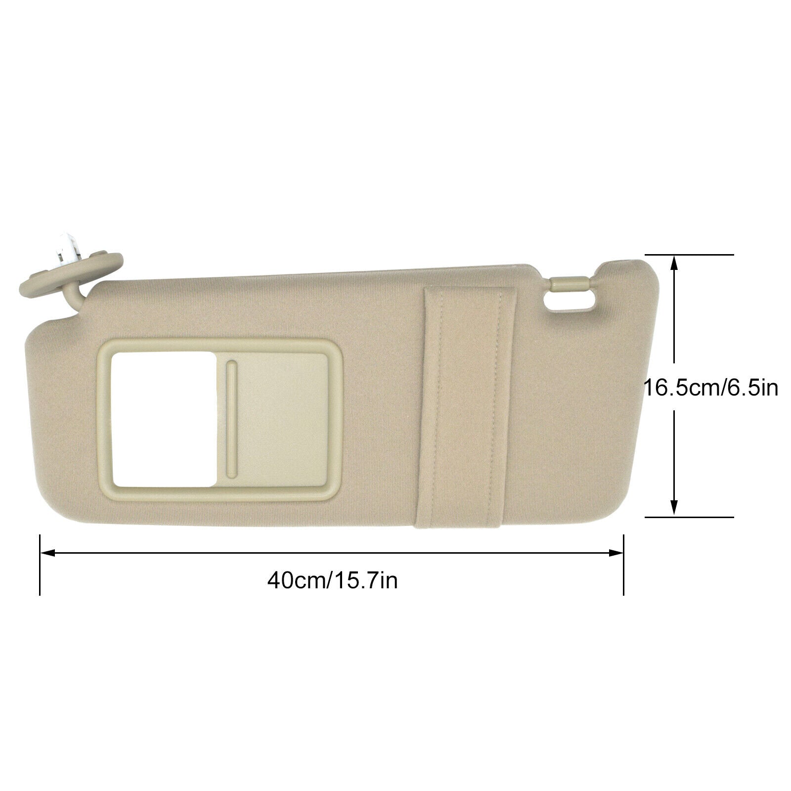 Beige Left Driver Side Sun Visor For Toyota Venza 2009-2016 With Sunroof  Ivory Mirror