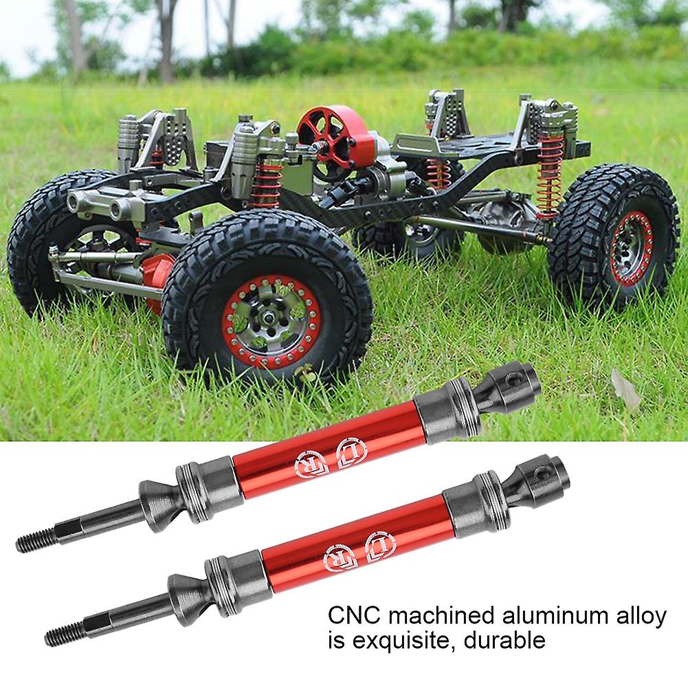 2pcs Rear Drive Shaft Cvd Transmission Axle For Traxxas Slash 4x4 1/10 Truck (red)