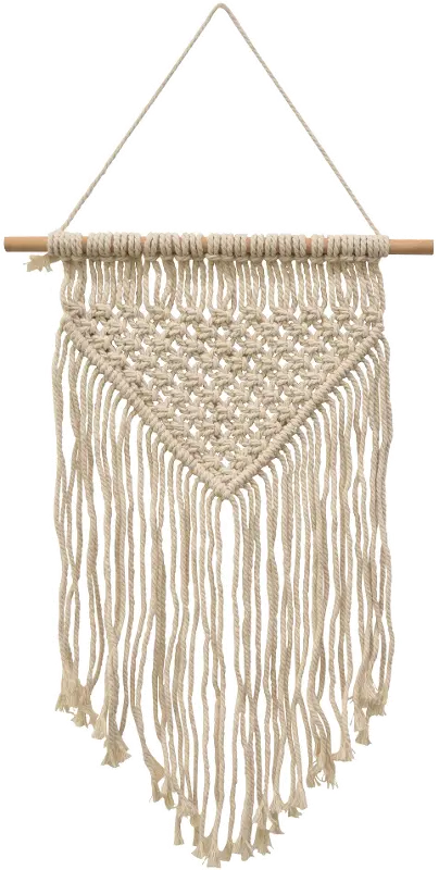 19 Inch Cream Macrame Wall Decor