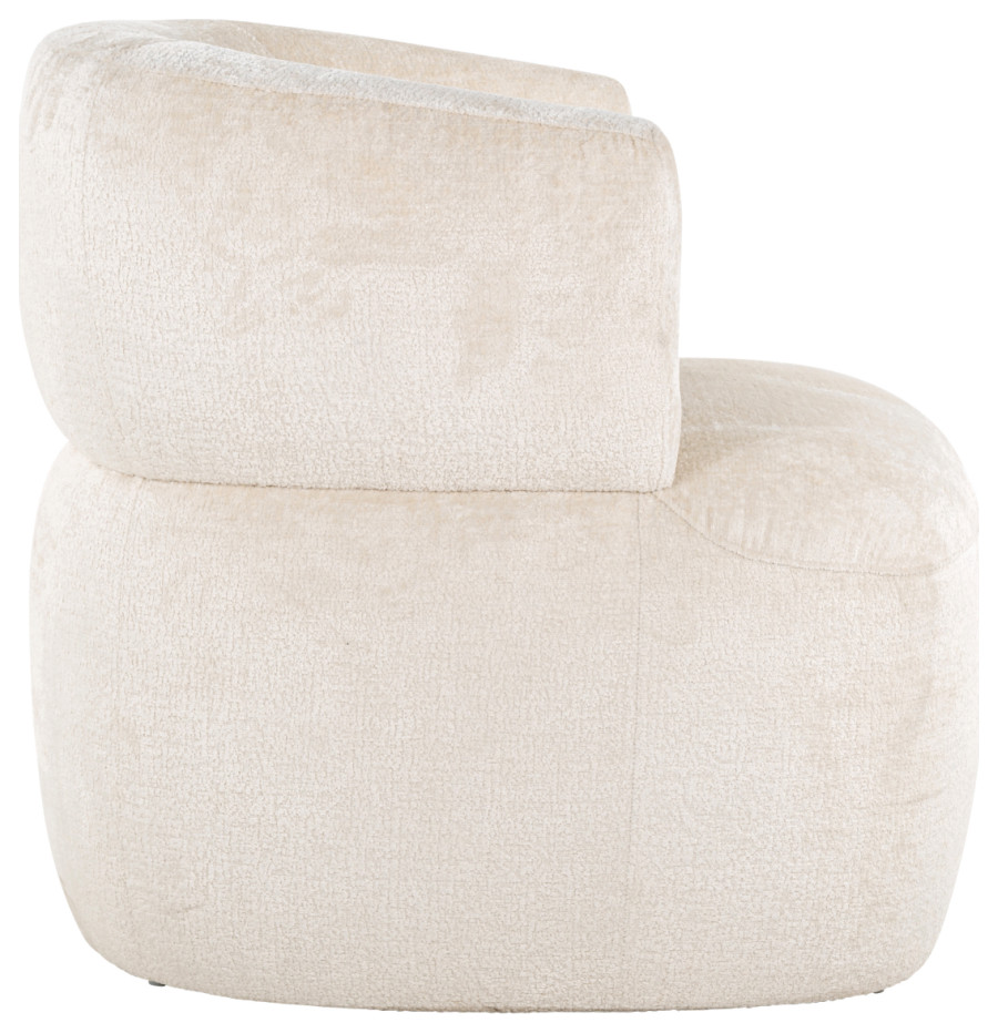 White Chenille Easy Chair  OROA Donna   Transitional   Armchairs And Accent Chairs   by Oroa   Distinctive Furniture  Houzz