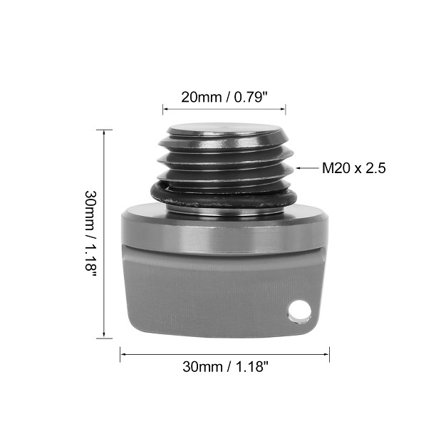 Unique Bargains Universal Motorcycle Engine Oil Filler Cap Screw Cover Plug Replacement Gray 1pcs