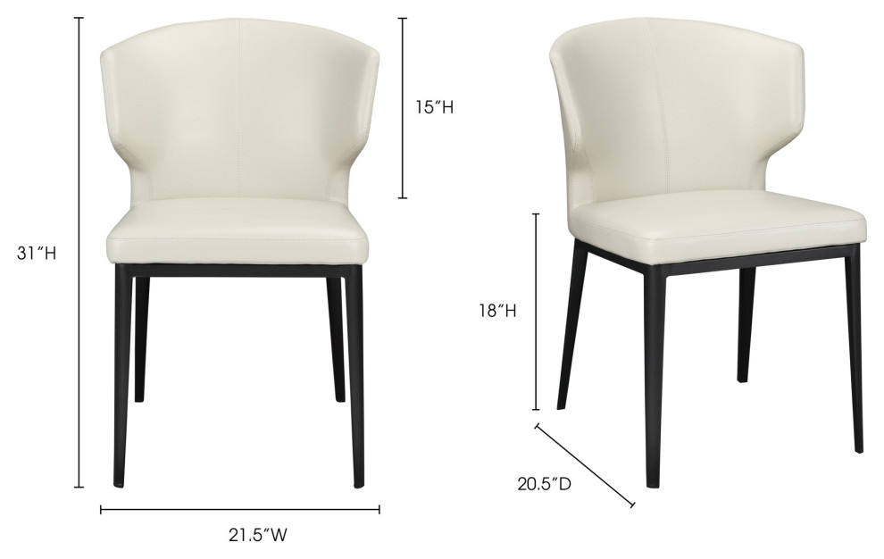 Contemporary Delaney Side Chair Beige   M2   Beige   Midcentury   Dining Chairs   by First of a Kind USA Inc  Houzz