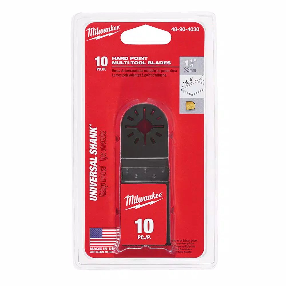 Milwaukee 1-5/8 in. Oscillating Tool Blade For Wood Cutting (10-Pack) and#8211; XDC Depot