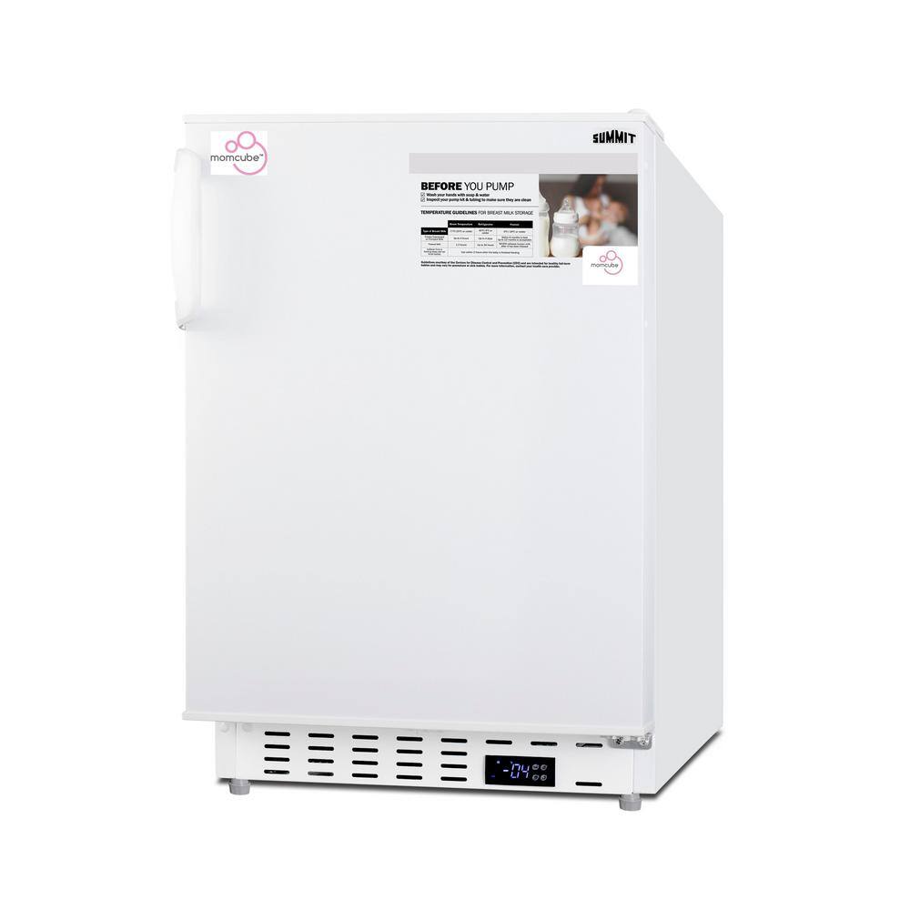 Summit Appliance 2.68 cu. ft. Manual Defrost Upright MOMCUBE Breast Milk Freezer in White ADA Compliant ALFZ36MC