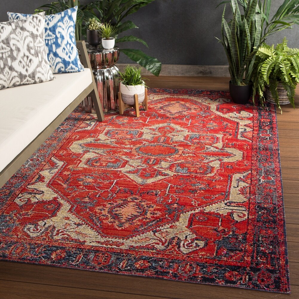 Leighton Indoor and Outdoor Medallion Area Rug