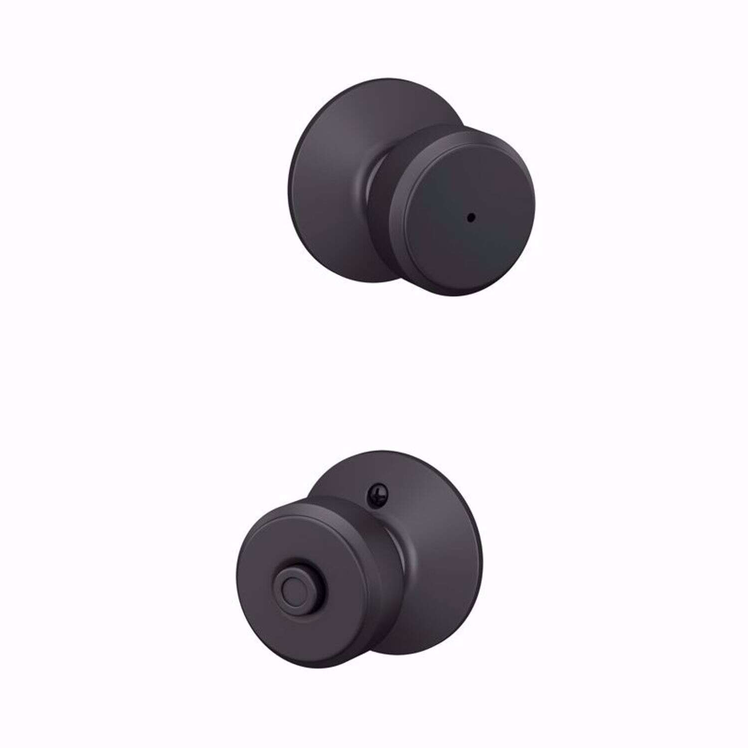 Schlage Bowery Matte Black Bed and Bath Knob Right or Left Handed