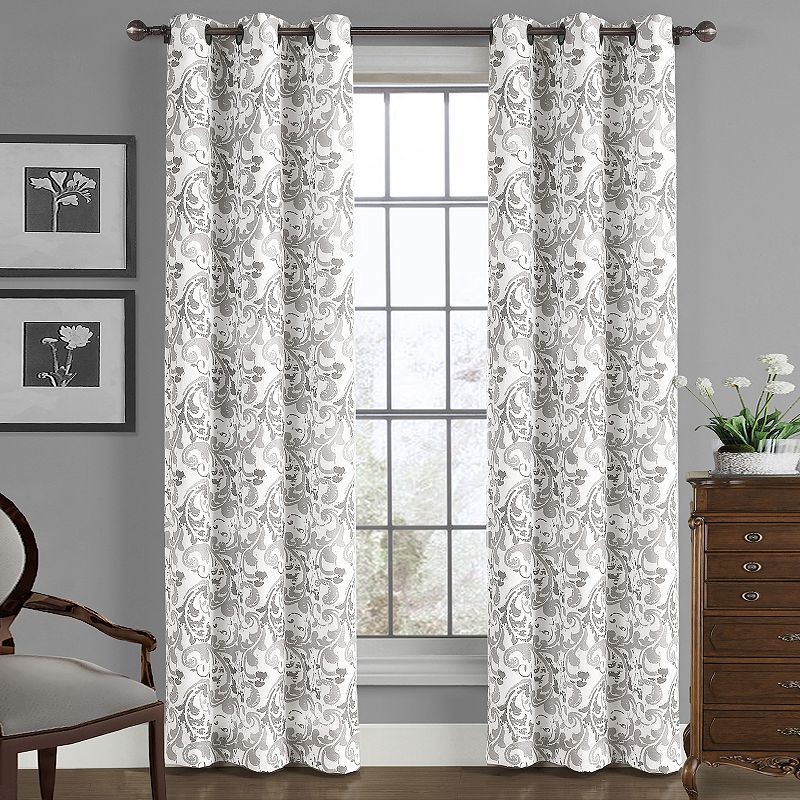 Perry Scroll Crushed Microfiber Window Curtain