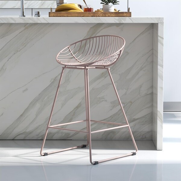 CosmoLiving by Cosmopolitan Ellis 24 inch Metal Counter Height Bar Stool