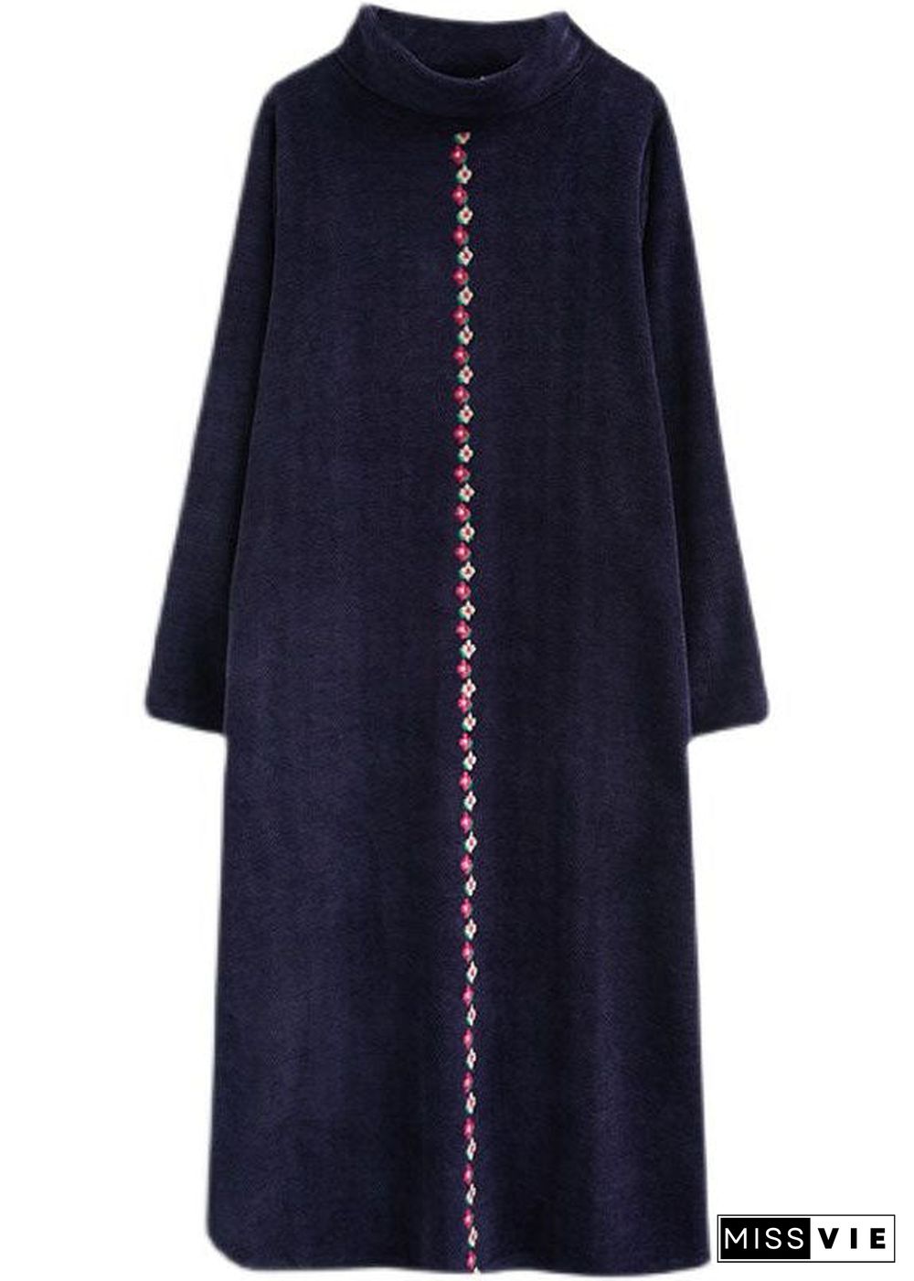 Fitted Purple Turtle Neck Woolen Maxi Dress Winter