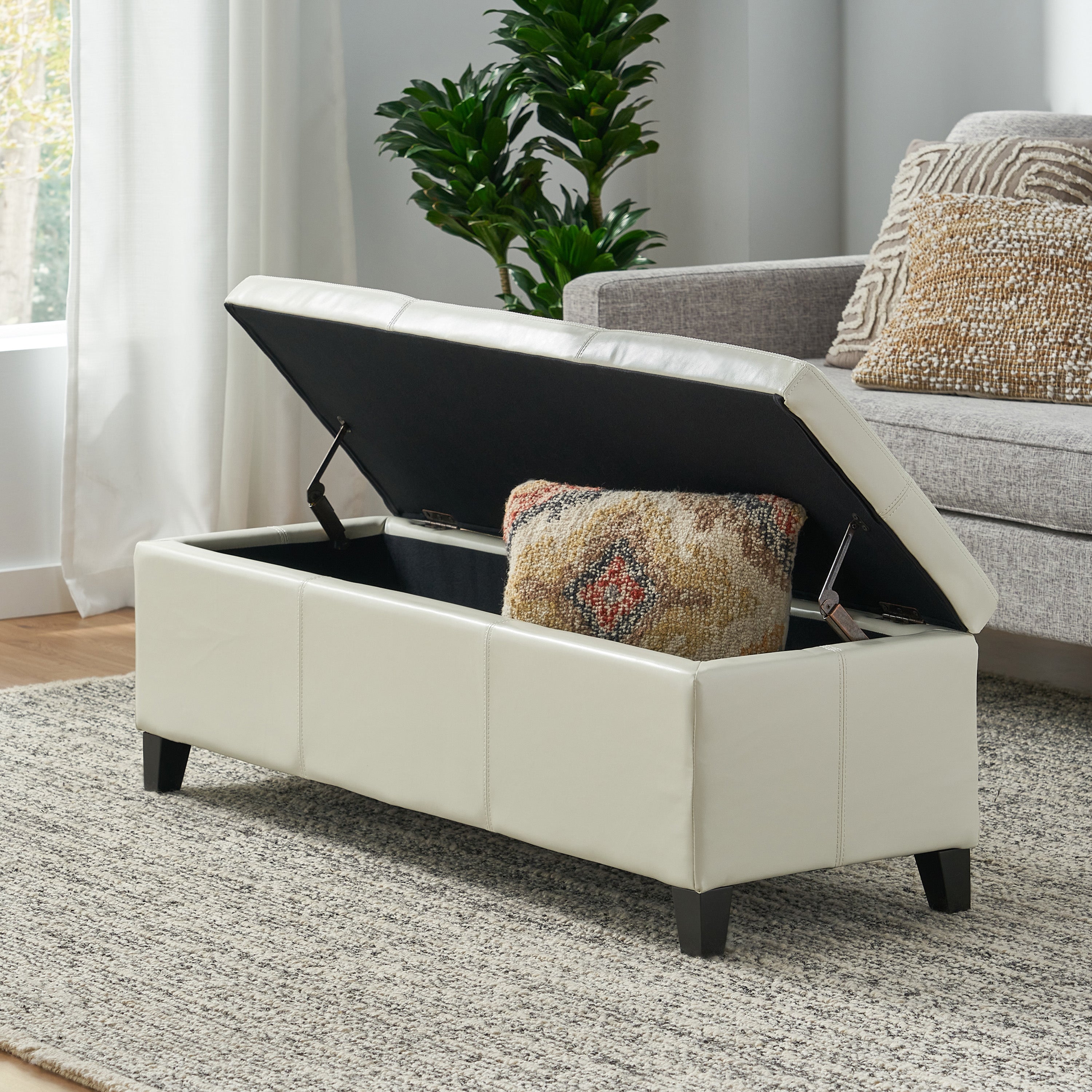 Rupert Upholstered Storage Ottoman Bench