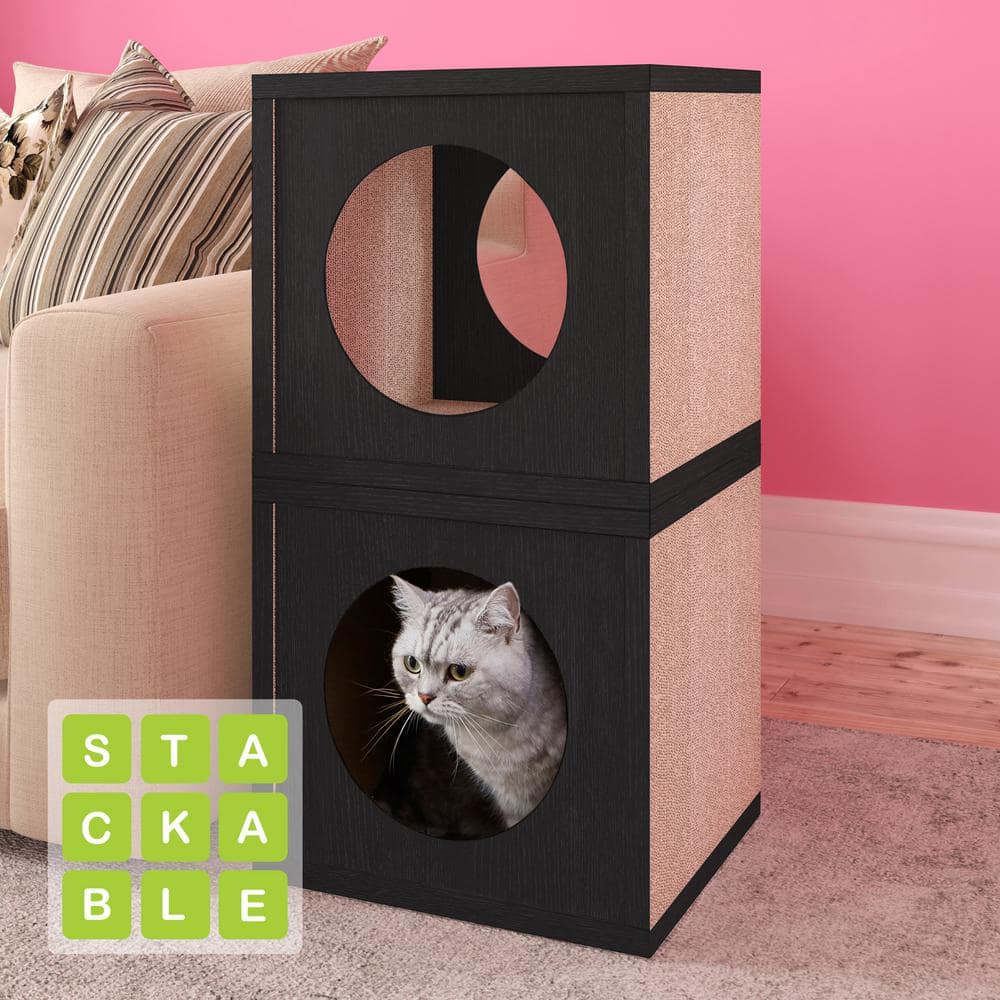 Way Basics Eco zBoard Espresso Wall Cat Scratcher Cube PET-SCRACUBE-EO