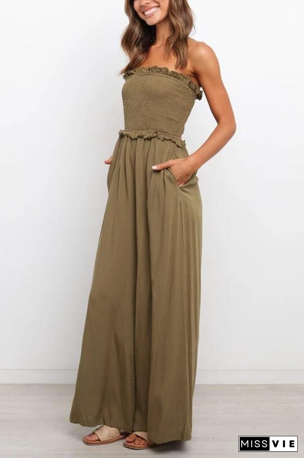 Count On Me Strapless Utility Jumpsuit