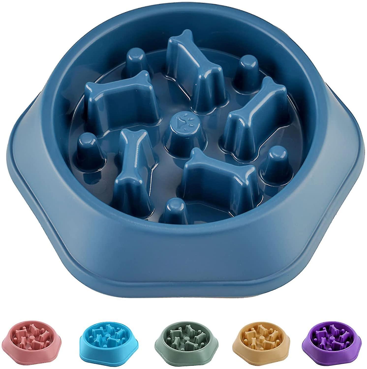 Slow Feeder Dog Bowls Food Stop Bloat Anti Gulping Healthy Eating Interactive Non Slip Dog Slow Feeder Pet Bowl Slow Eating For Small Medium Size Dogs