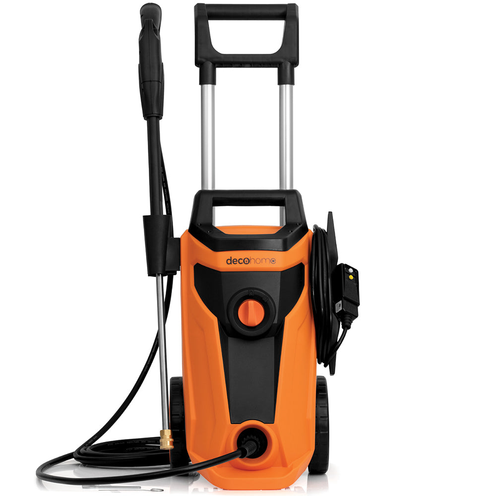 Restored Deco Home PWSH100 1800W Electric Pressure Washer with Auto Stop Water Gun, 4 Spray Nozzle Types (Refurbished)