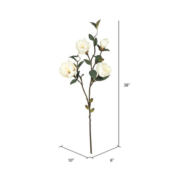 Vickerman 38 Cream Magnolia Artificial floral Stem，Set of 3