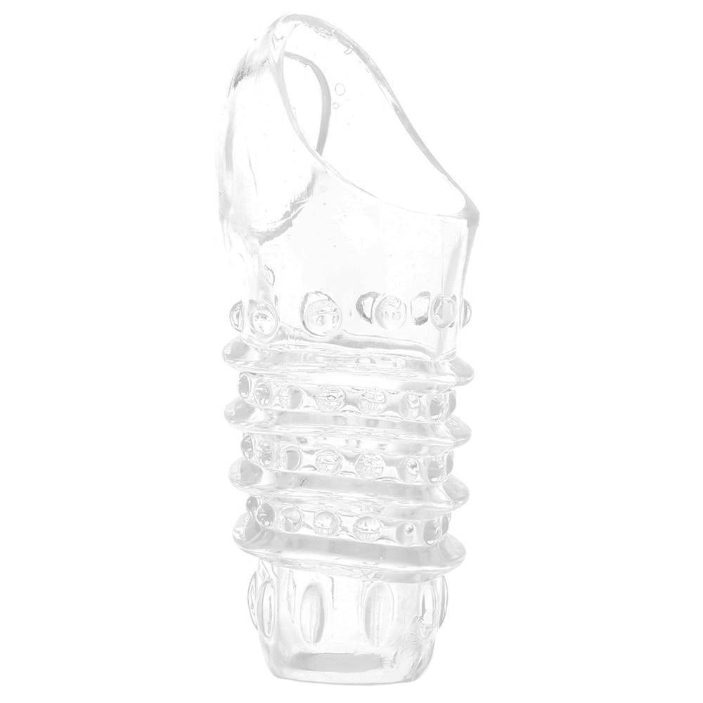 Textured Stimulation Enhancer Penis Sheath in Clear