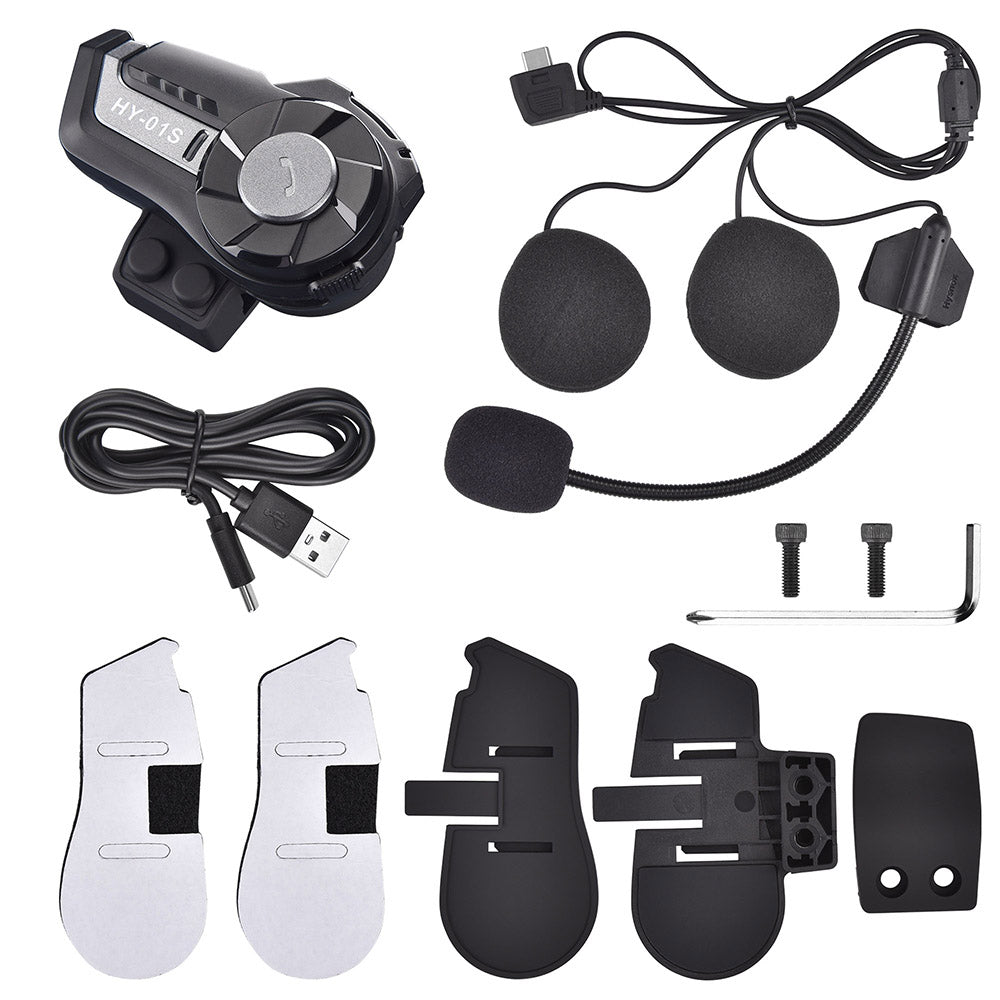 AHR Motorcycle Helmet Bluetooth Headset Intercom 2 Riders 1000M