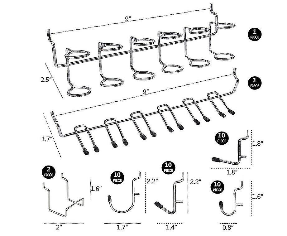 140pcs Hole Plate Hook Hole Plate Metal Hook Tool Hook