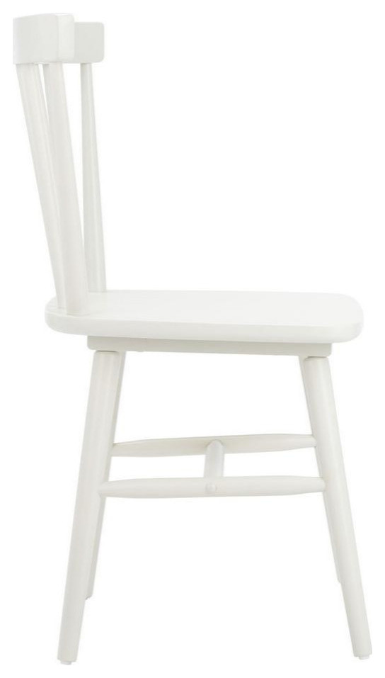 Horace Spindle Back Dining Chair  Set of 2  Off White   Midcentury   Dining Chairs   by Rustic Home Furniture Deco  Houzz