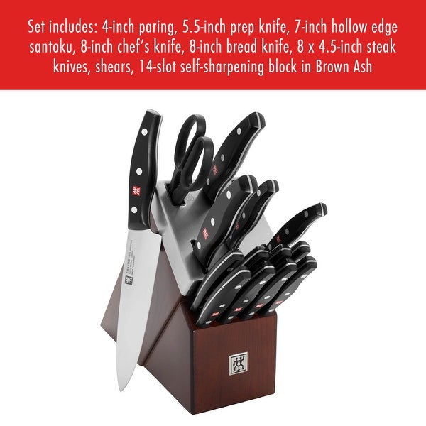 ZWILLING TWIN Signature 15-pc Self-Sharpening Knife Block Set