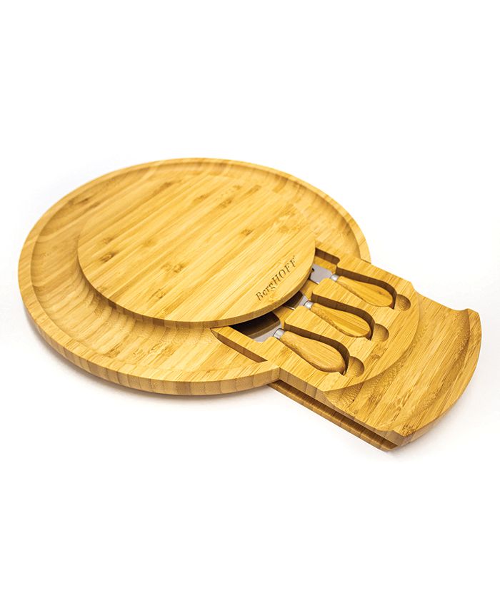 BergHOFF Bamboo Multi-Level Cheese Board Set with 3 Tools， 6 Piece