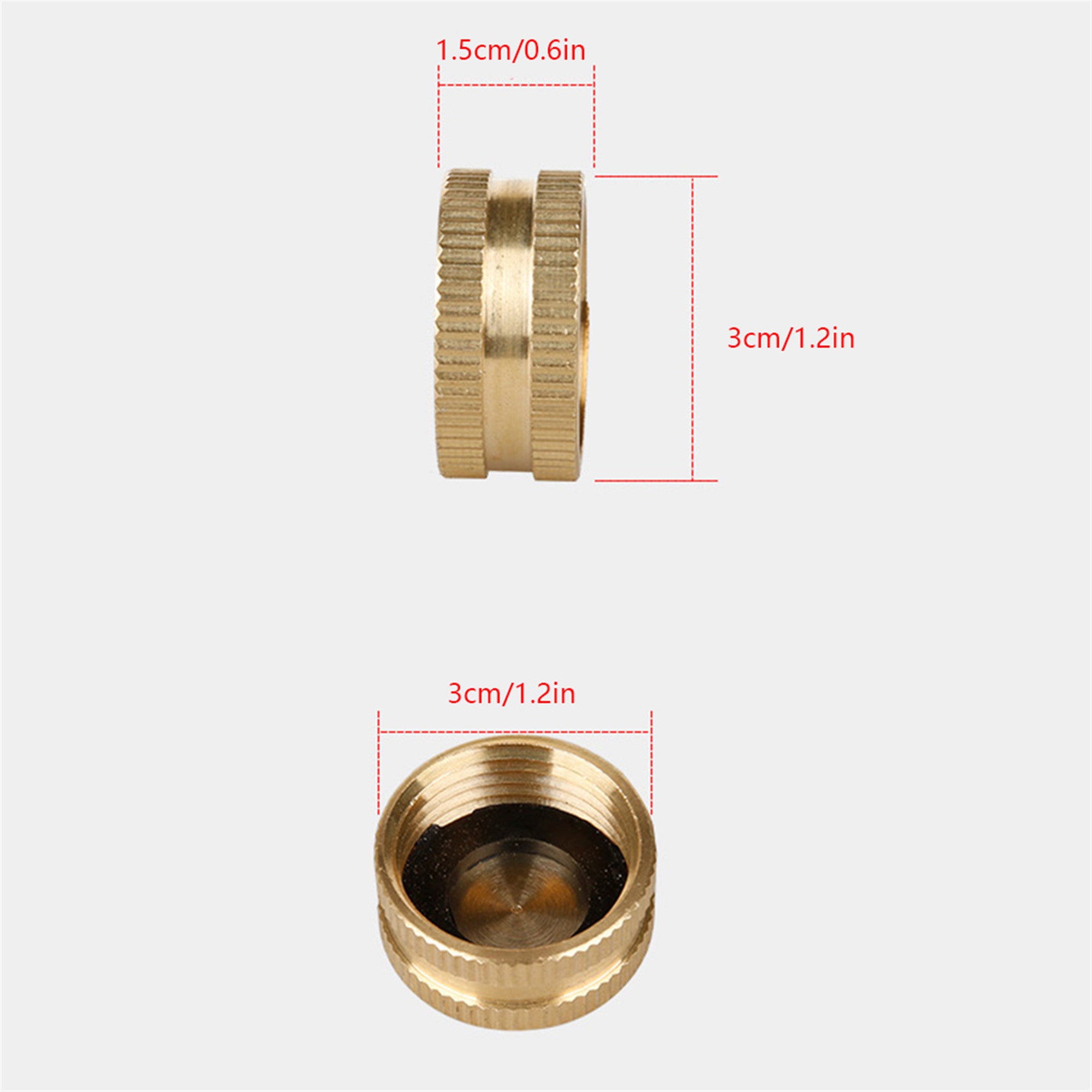 Irene Inevent 4 Pieces Garden Hose Brass Hose Cap with Washers 3/4-Inch Female Thread End Cap