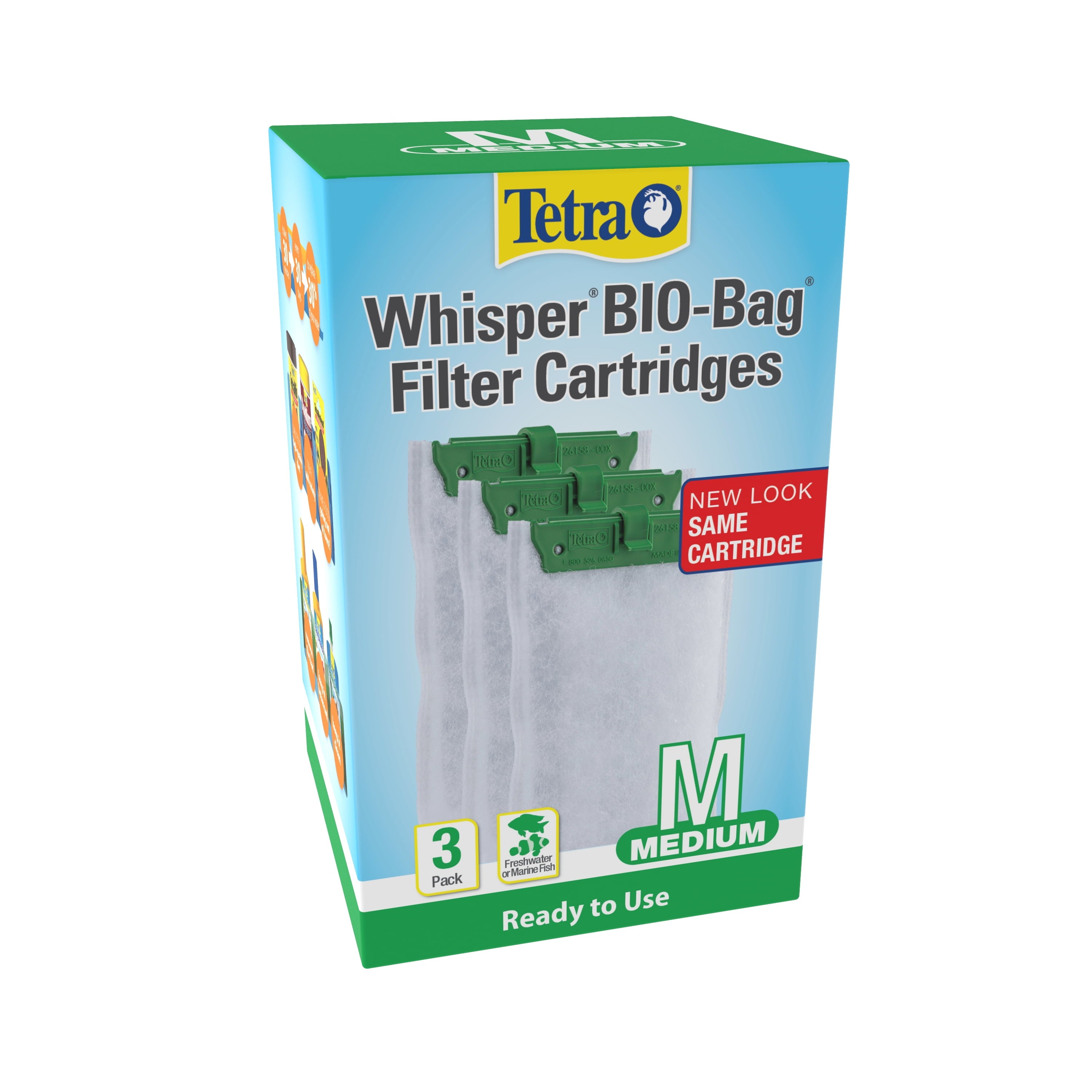 Tetra Whisper Bio-Bag Disposable Filter Cartridges 3 Count， for Aquariums， Medium