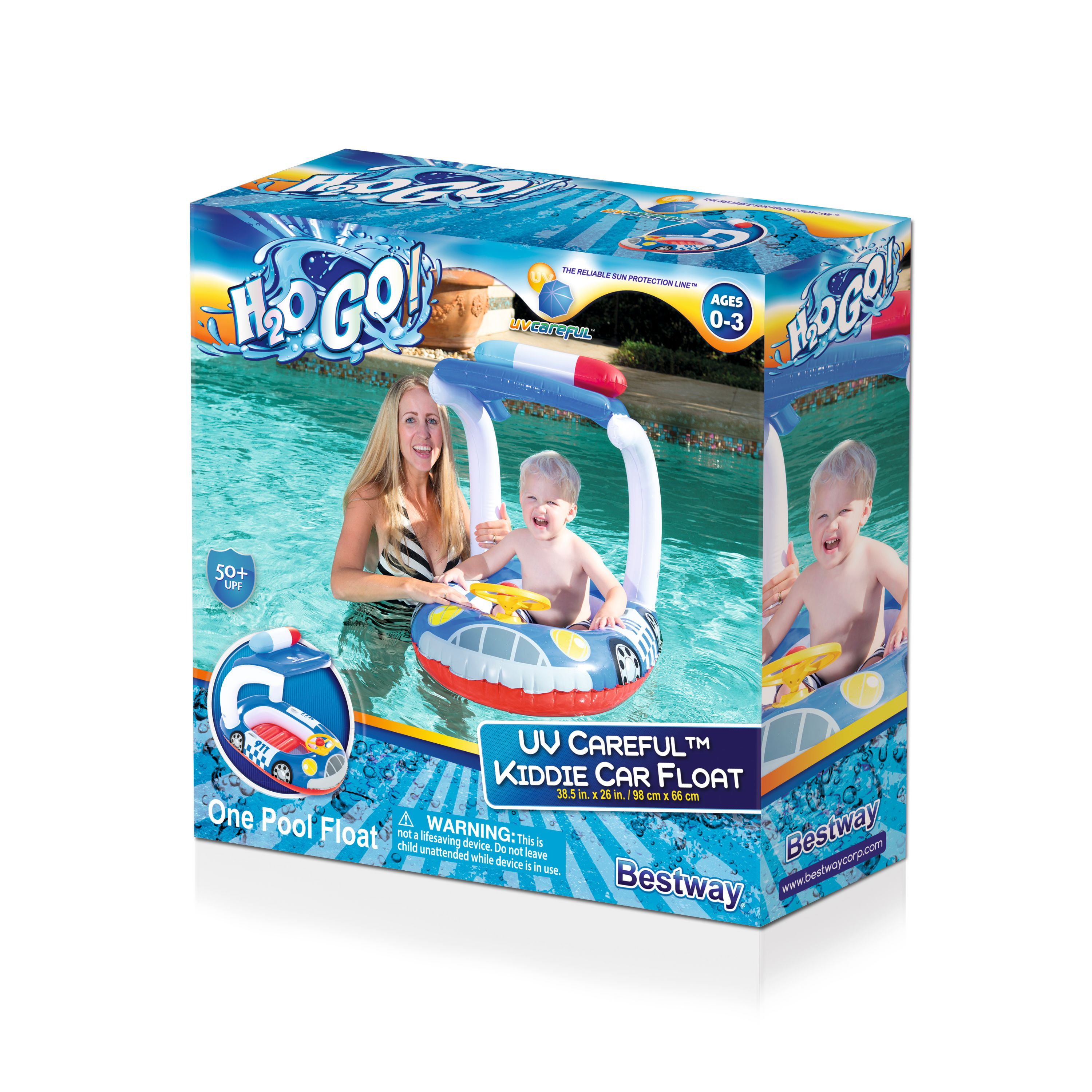 H2OGO! Bestway - UV Careful Kiddie Car Float, Blue