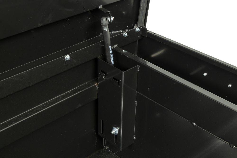 Weather Guard Saddle Box Steel Full Extra Wide Gloss Black ;