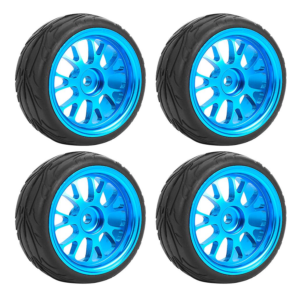 Rc Wheel Tires Blue Metal Y-shaped Rims Tyres For Wl A959 A979 A969 1/18 Model Car